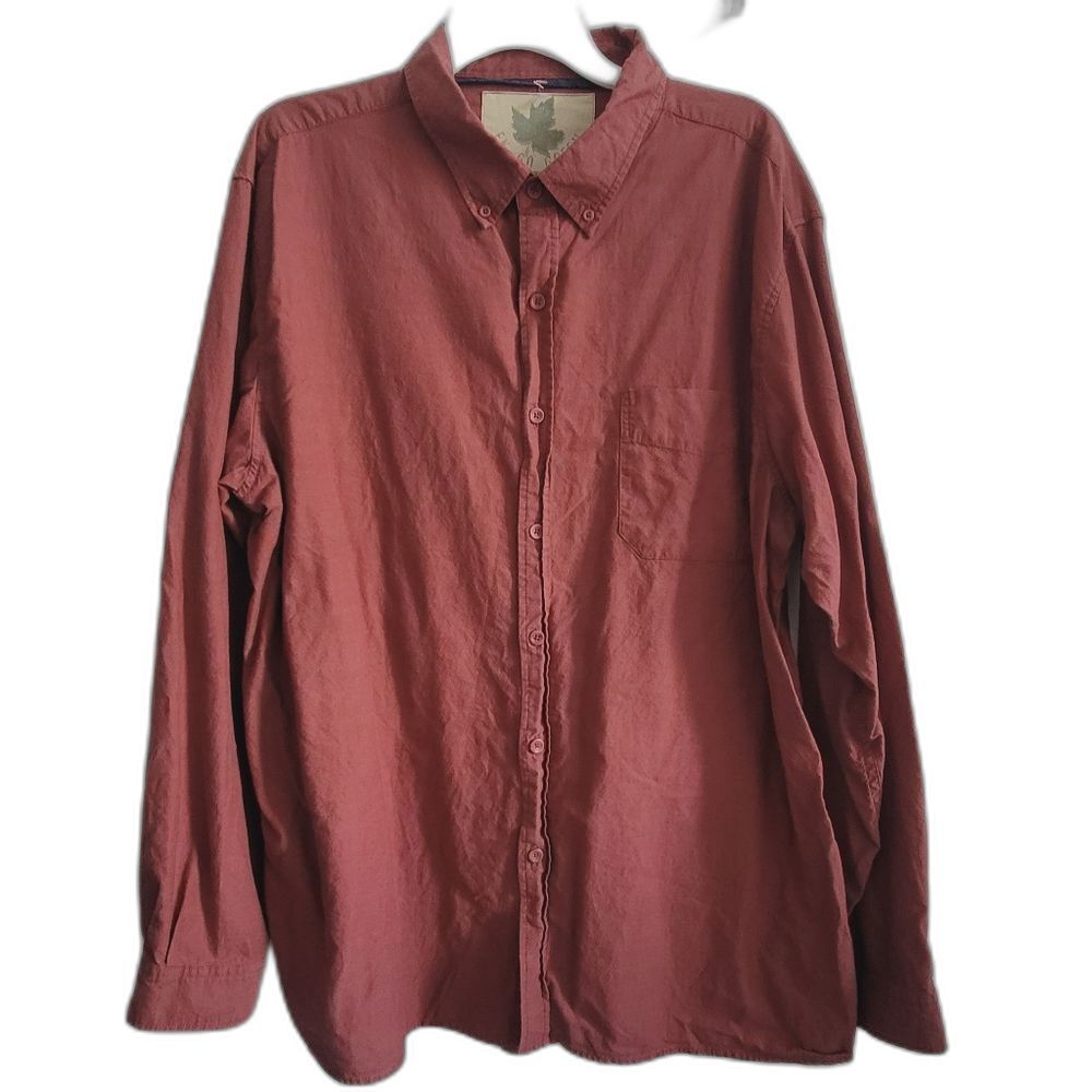 Ek Go Green mens size XXL Button Down long sleeve shirt organic cotton
